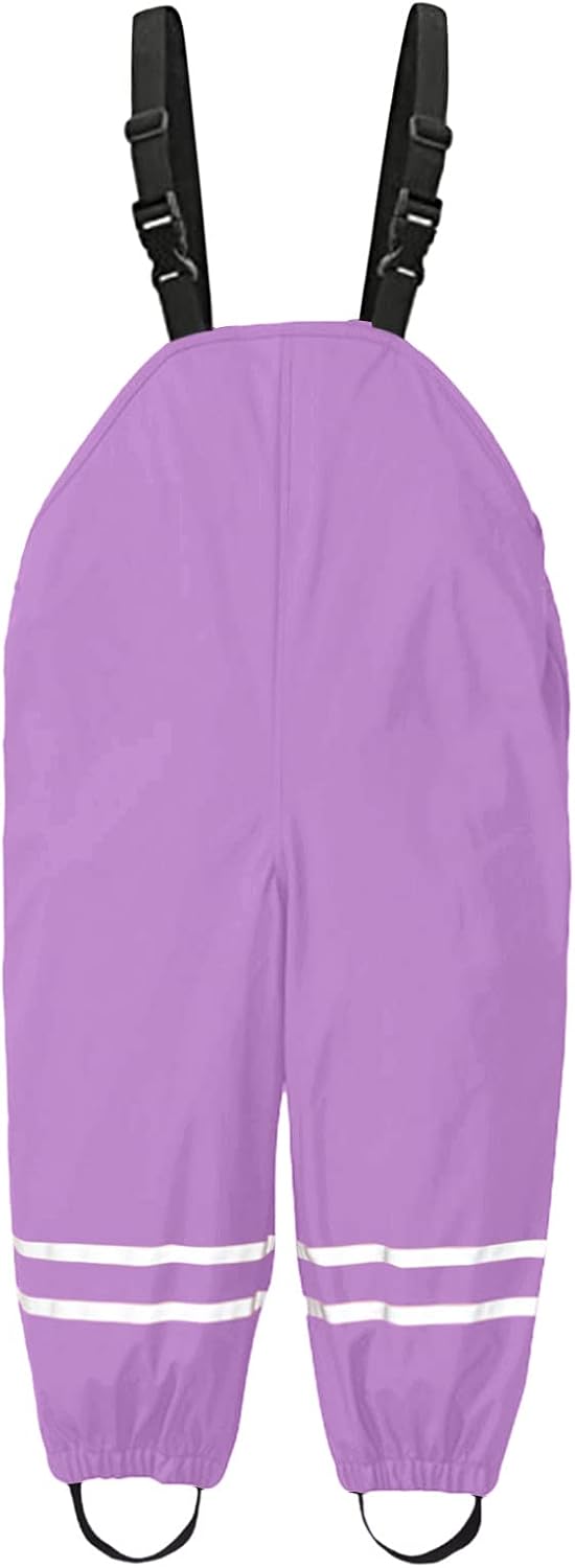 Rain Dungarees Unisex Toddler - Waterproof Windproof Hooded Suspension