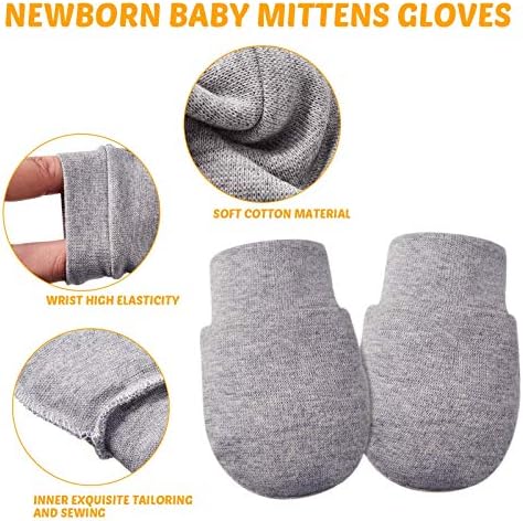 9 Pair No-Scratch Gloves for Newborns