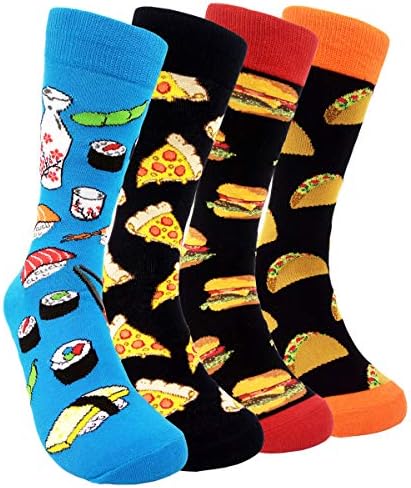HSELL Mens Novelty Socks for Men with Crazy Design