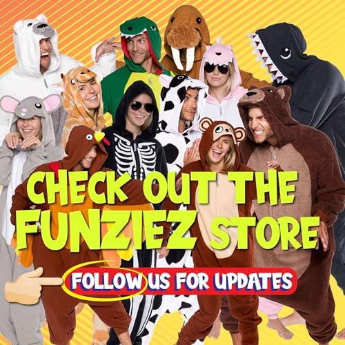 Funziez Furry Friends Animal Onesie - Halloween CosplayPerfect for Men Women