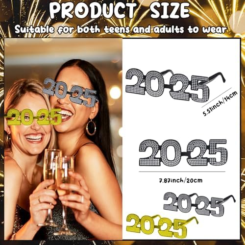 2025 New Year Glitter Glasses