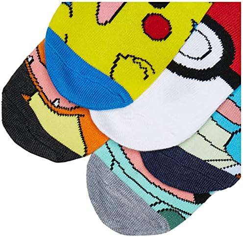 Pokemon Boys 5 Pack No Show Socks