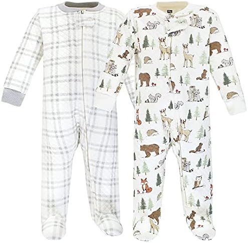 Hudson Baby Quilted Zipped Sleep and Play Set