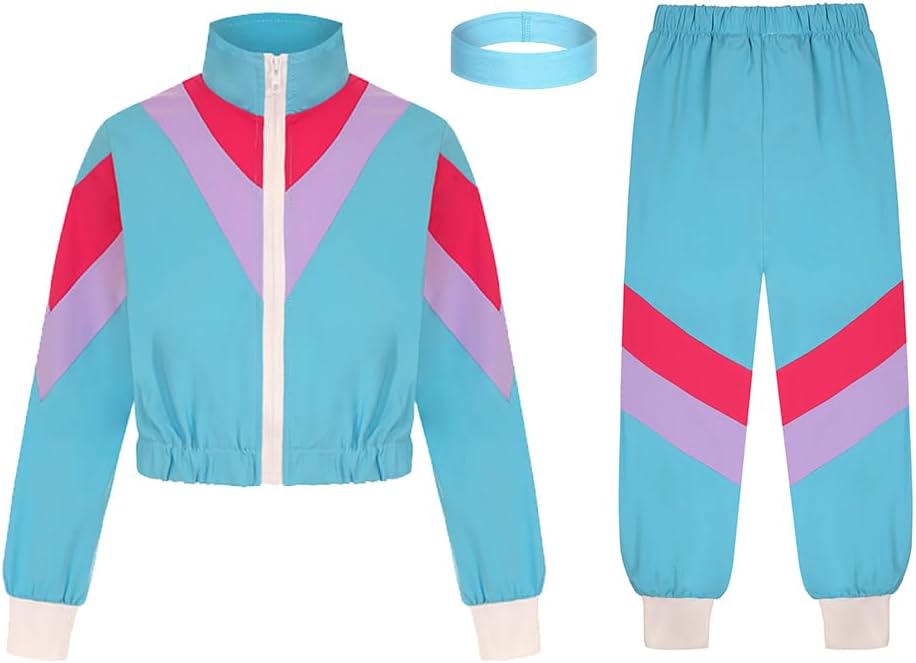 Cuteshower Retro Hip Hop Tracksuit for Kids
