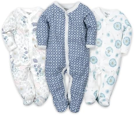 Soft Cotton Unisex Baby Footies Multi Pack