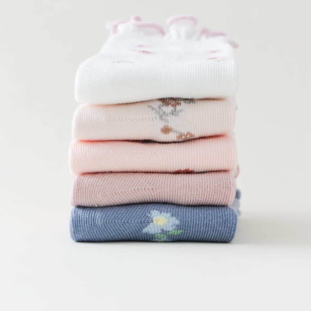Floral Princess Socks for Babies Soft Stretchy and Cute