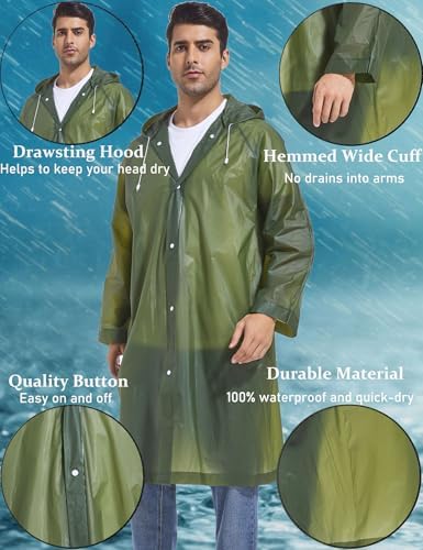 2-in-1 Reusable Rain Coats for Men Women