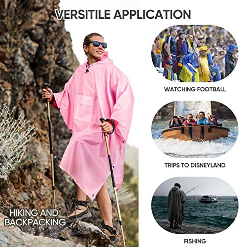 PTEROMY - Waterproof Lightweight Lofted Unisex Rain Poncho for Hiking