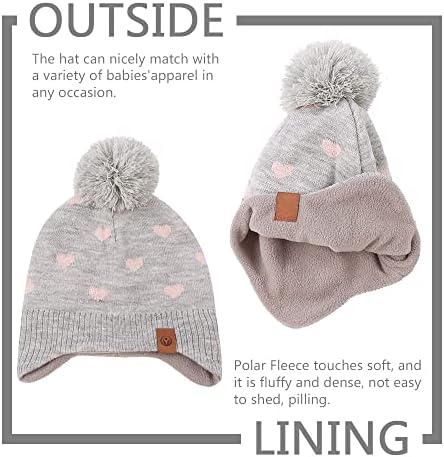 JANGANNSA Baby Winter Fuzzy Knitted Scarf Set