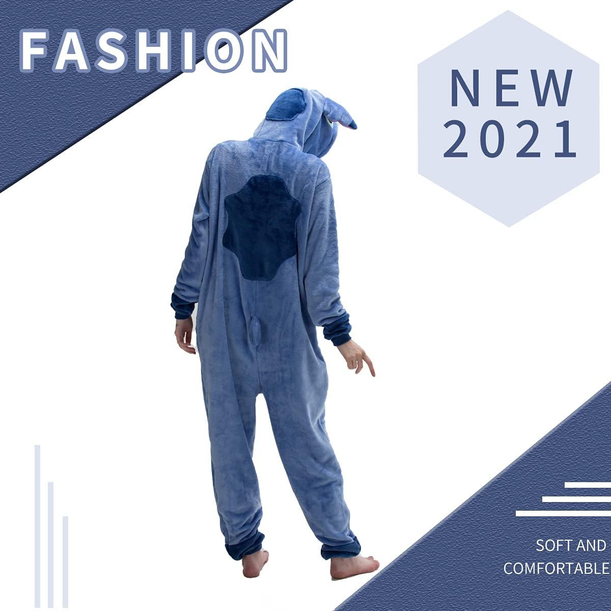 COSUSKET Halloween Flannel Onesie Pajamas for Men Women Animal Animal Costume