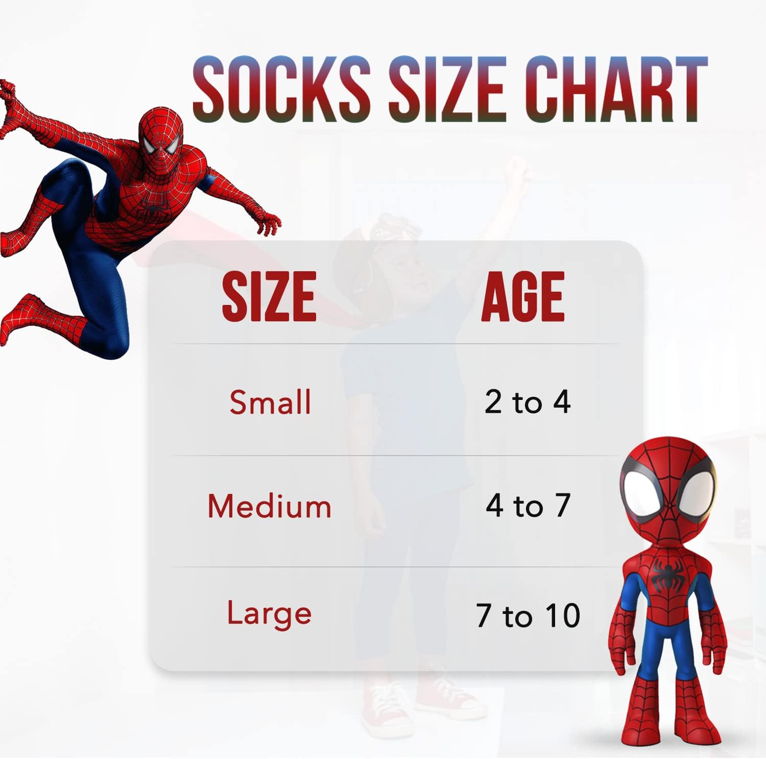 Spiderman Boys Socks 10-Pack Marvel toddlers legendary