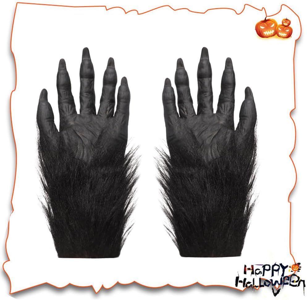 Scary Halloween Werewolf Gloves The Perfect Cosplay glove for Furry Friends