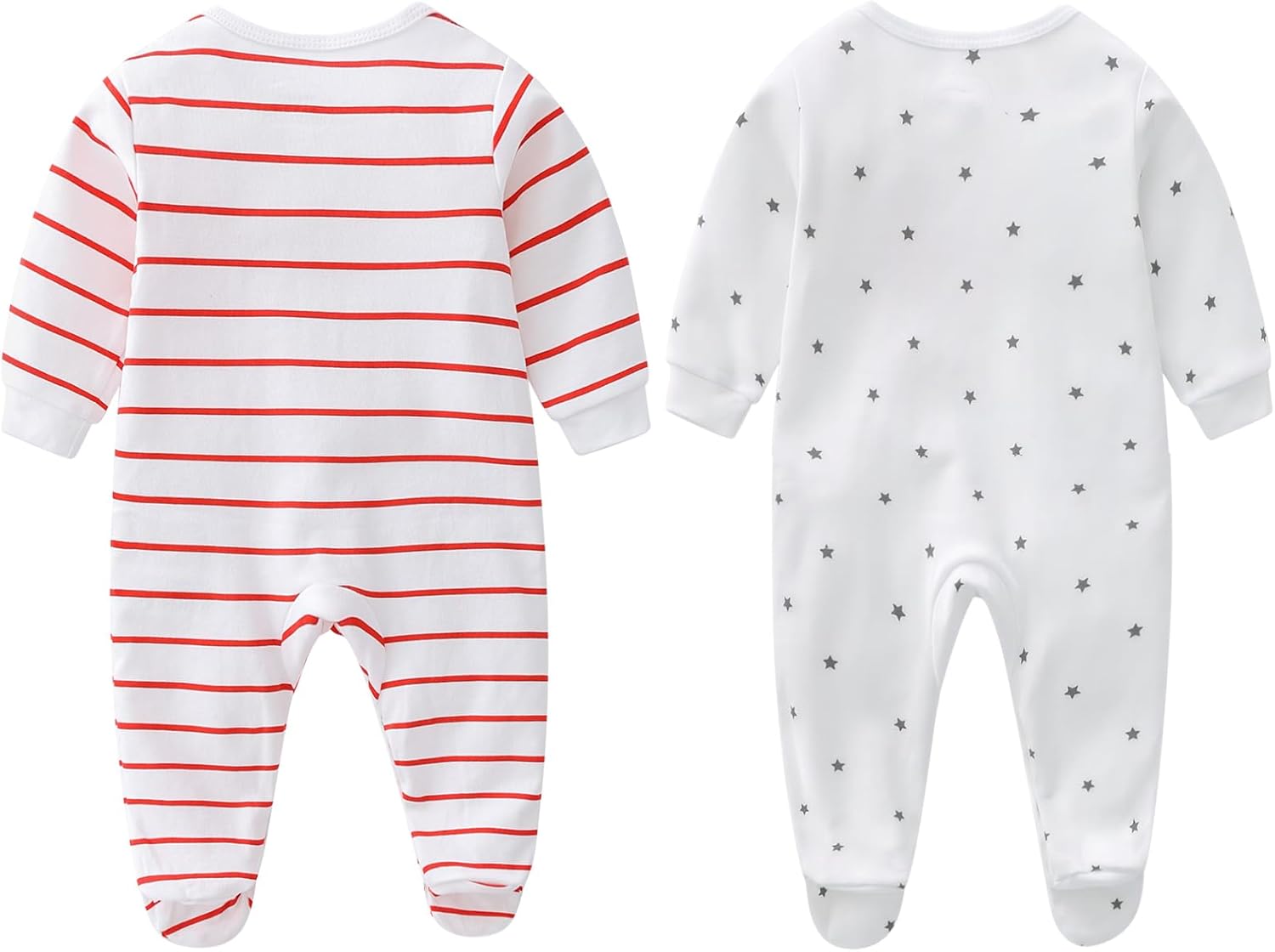 AOMOMO Newborn Baby Bodysuits I Love Daddy Mummy Rompers