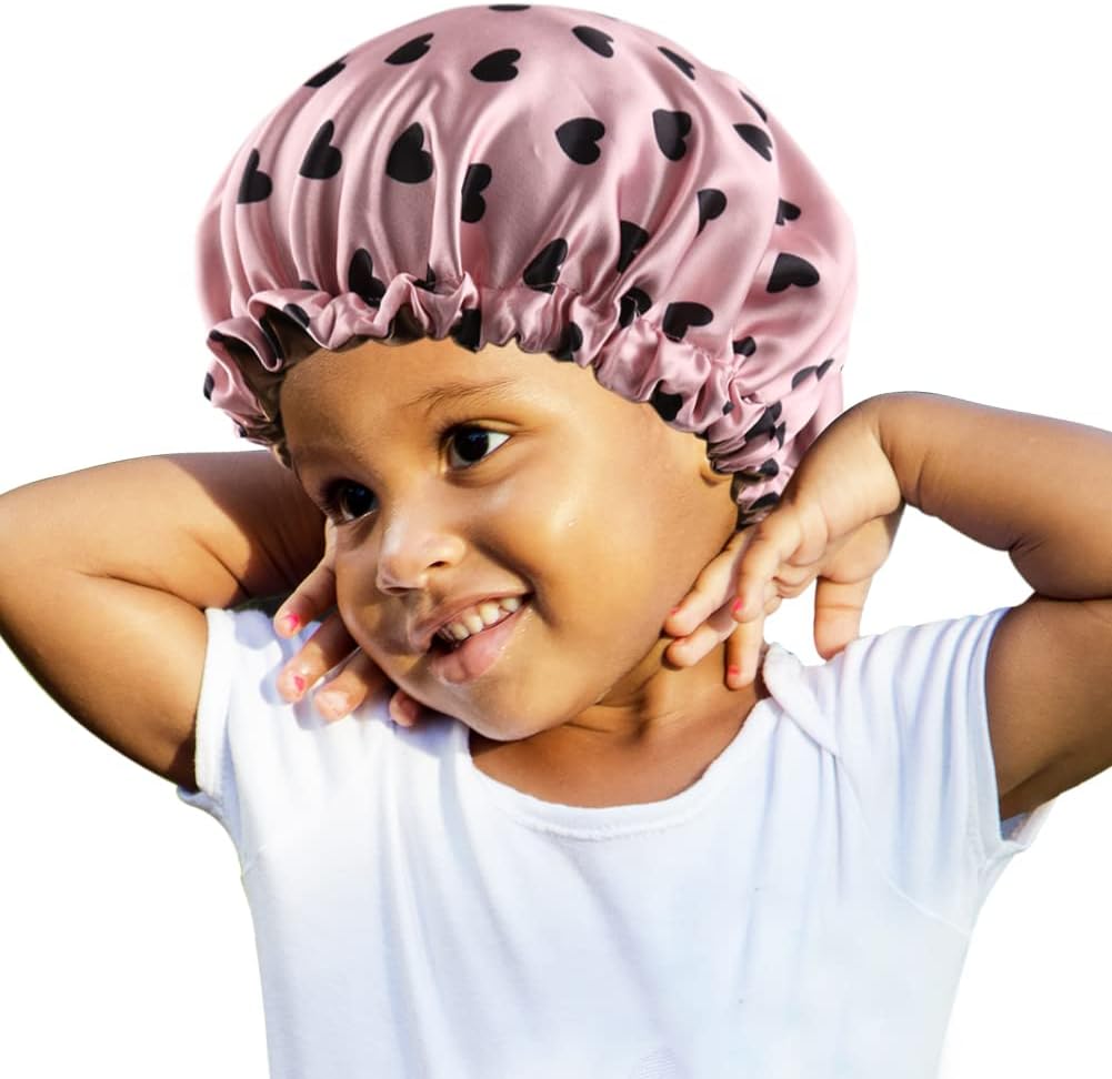 Adjustable Silky Satin Sleep Cap for Kids
