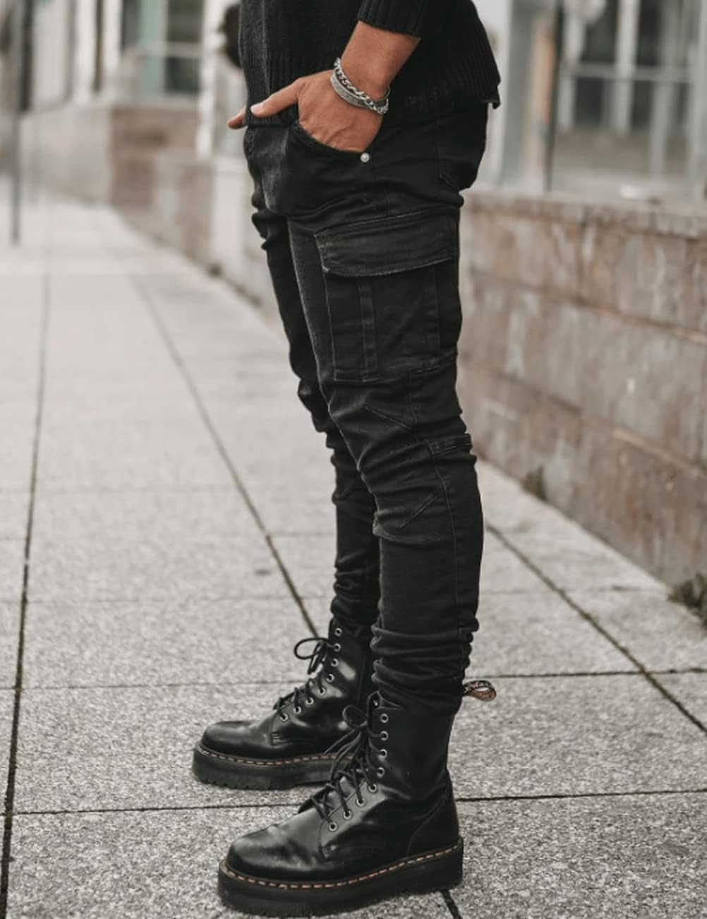 HUNGSON Slim Fit Ripped Jeans for Men