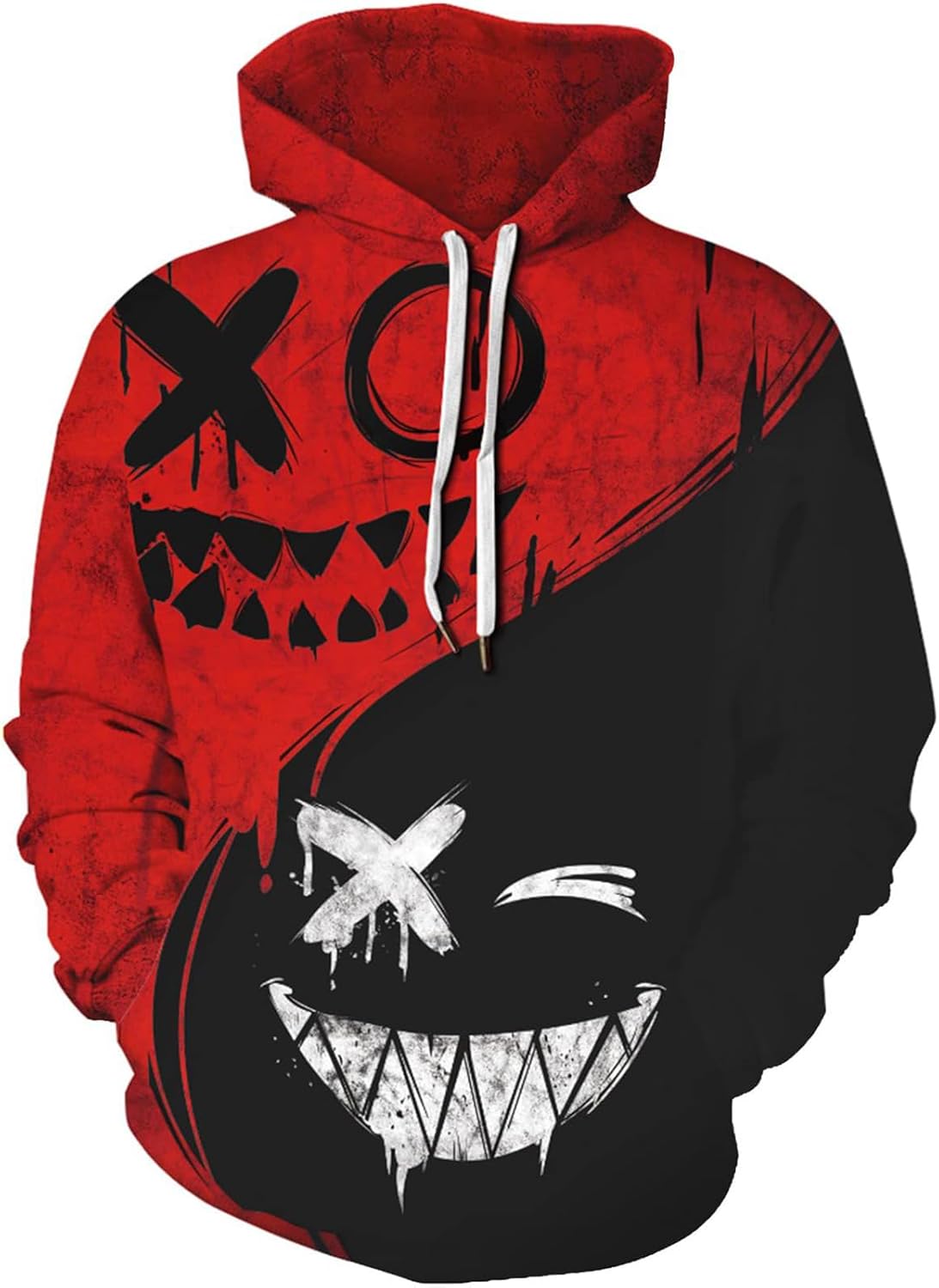 Aueoero 3D Print Mens Pullover Hoodie
