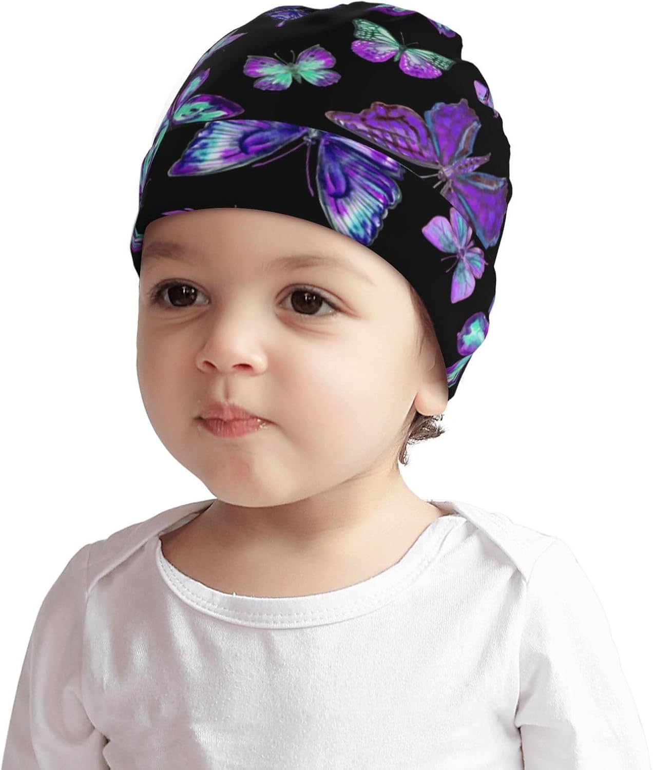 Butterfly Kids Beanie Hats Warm Knit Cap