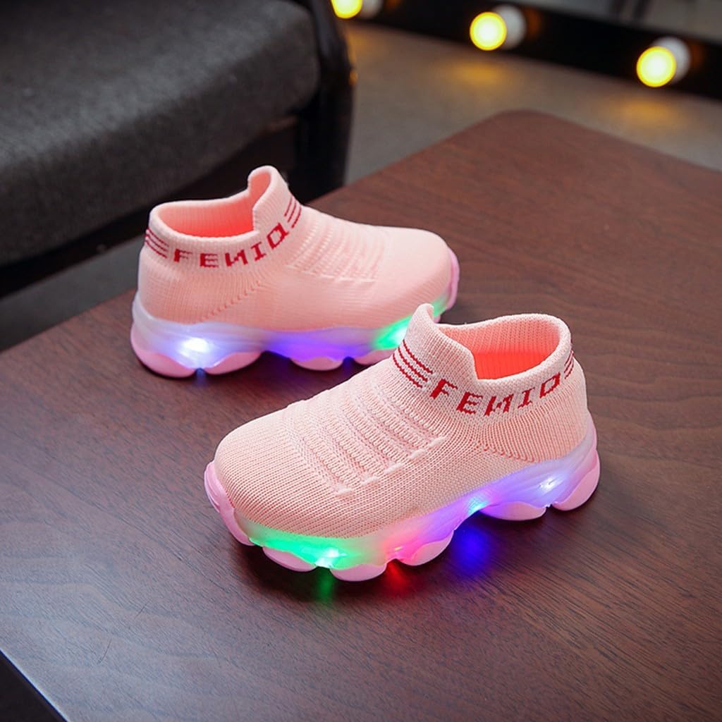 Baby Girls Lightweight Flashing Sneakers