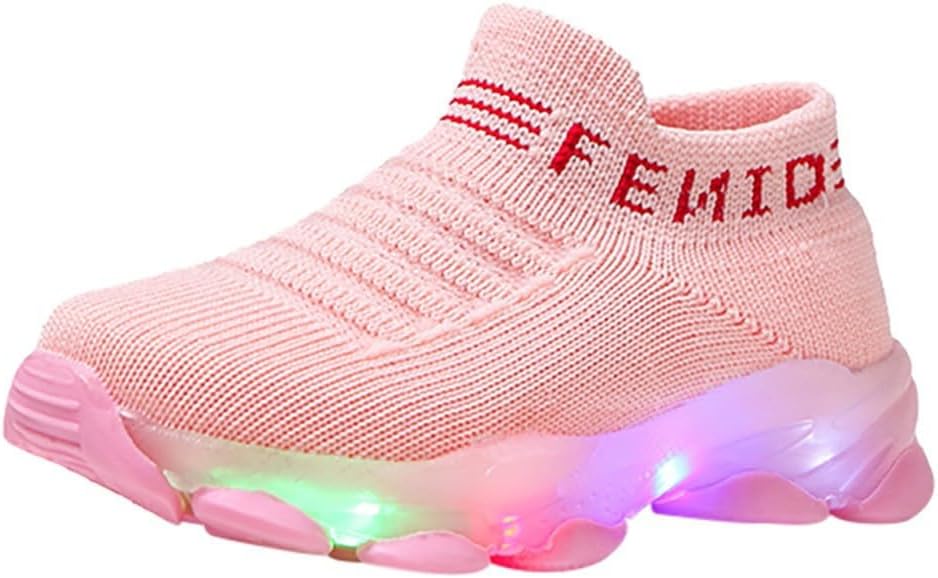 Baby Girls Lightweight Flashing Sneakers