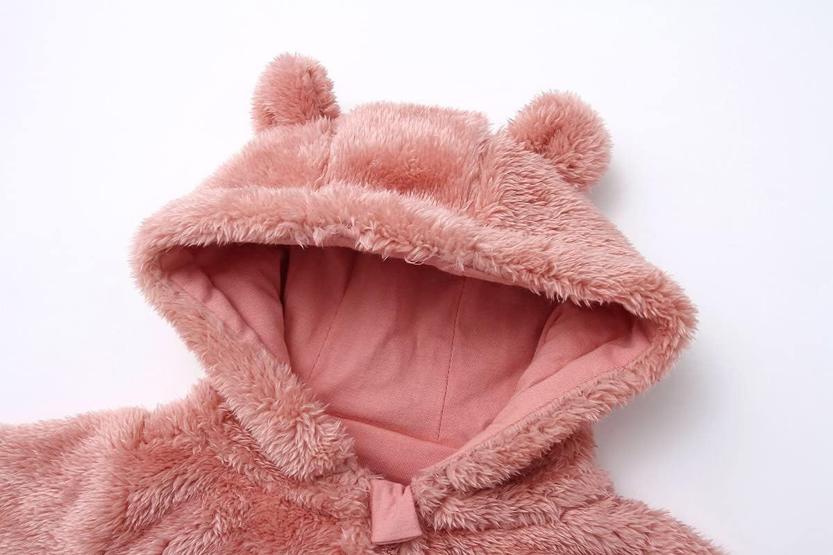 Newborn Baby Snowsuit Fleece Lined Onesie Outfits