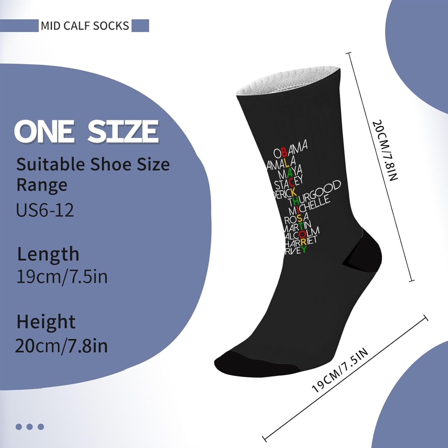 Brilliant Black Kid Black History Month Dress Socks