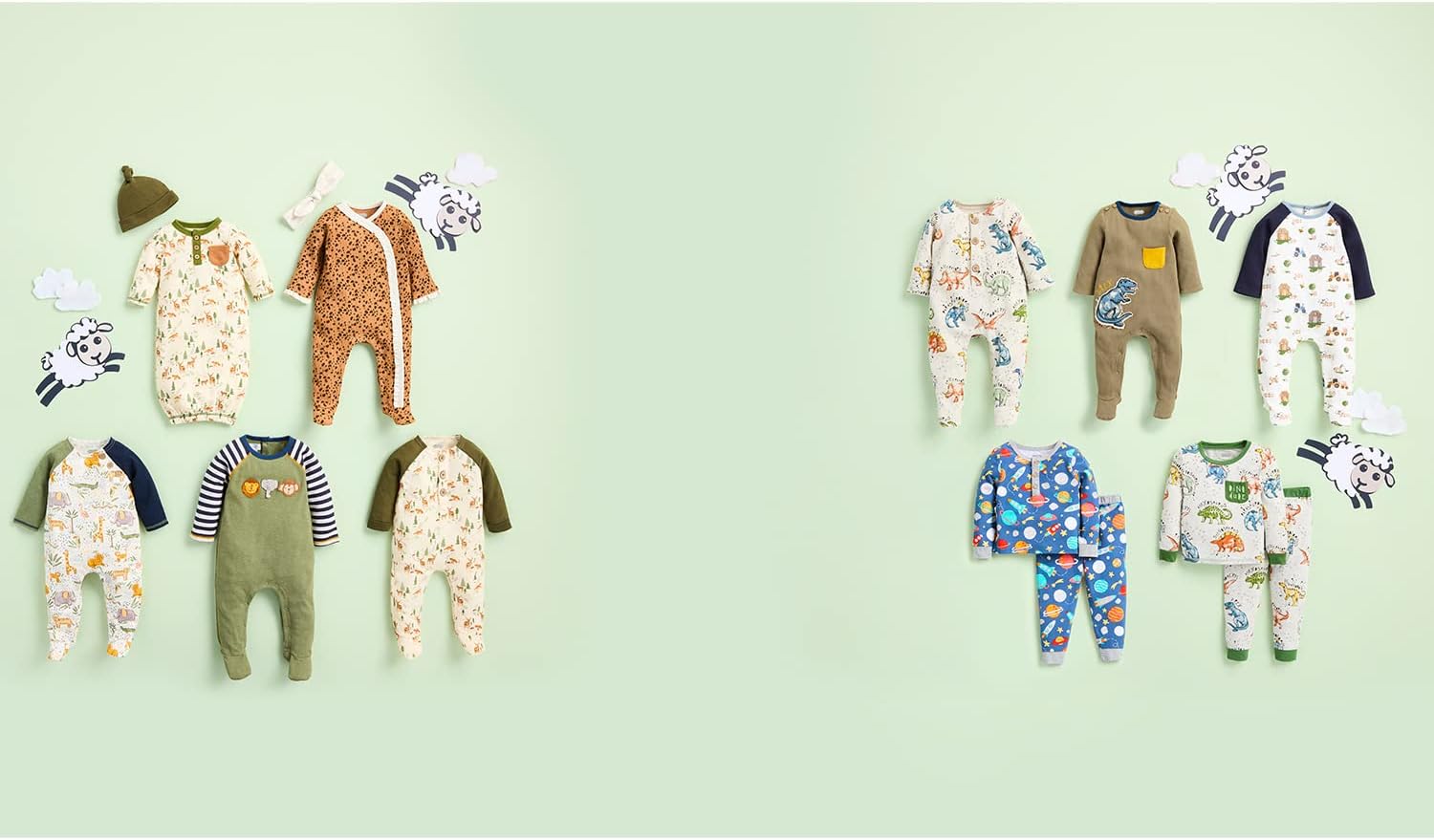 MudPie Baby Girl SafariCrochet Sleepers Set