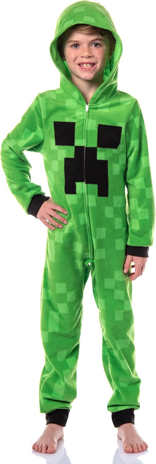 Minecraft Kids Fleece analysis CREPEE Pajama Set