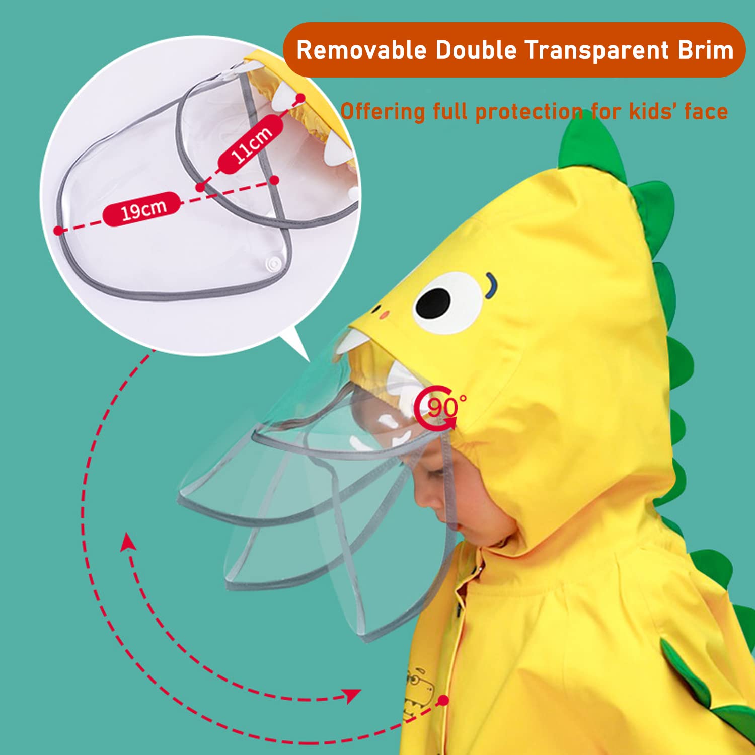 Fewlby Cartoon Kids Rainjacket 4-6