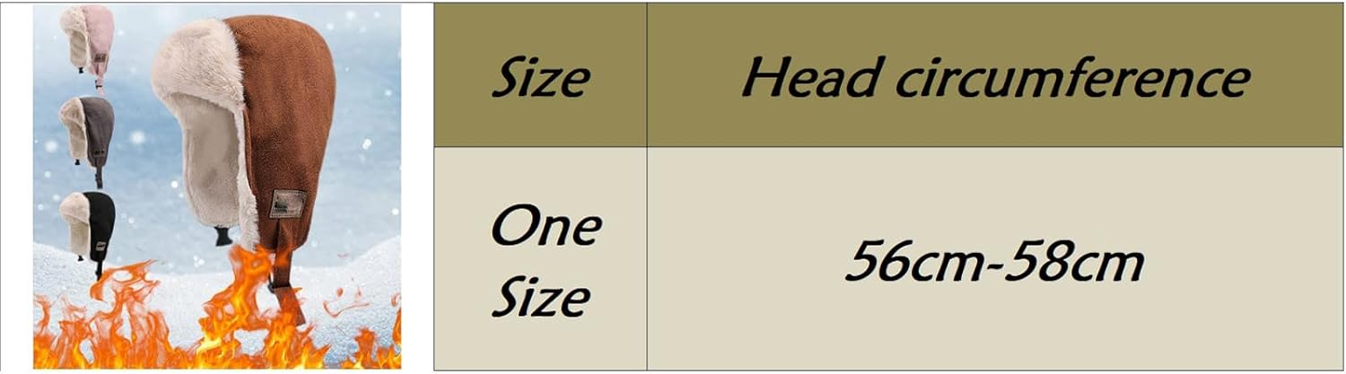 Warm Windproof Winter Trapper Hat for Men Women