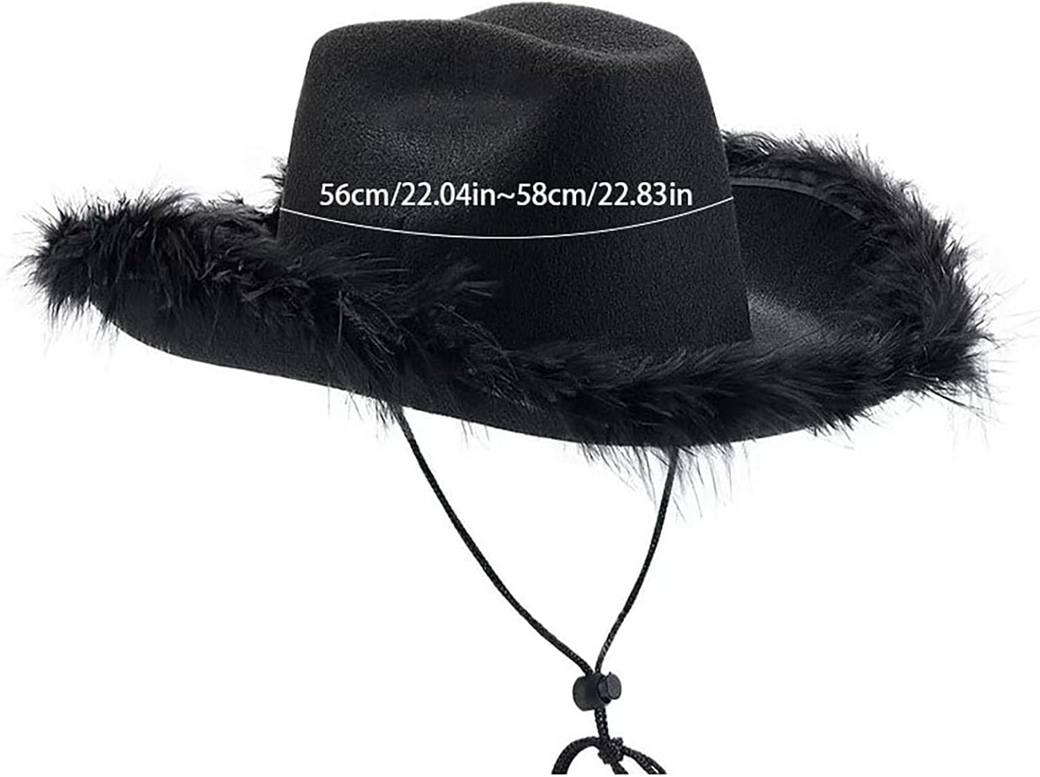 Elegant Cowboy Hat with Feathers for Adults