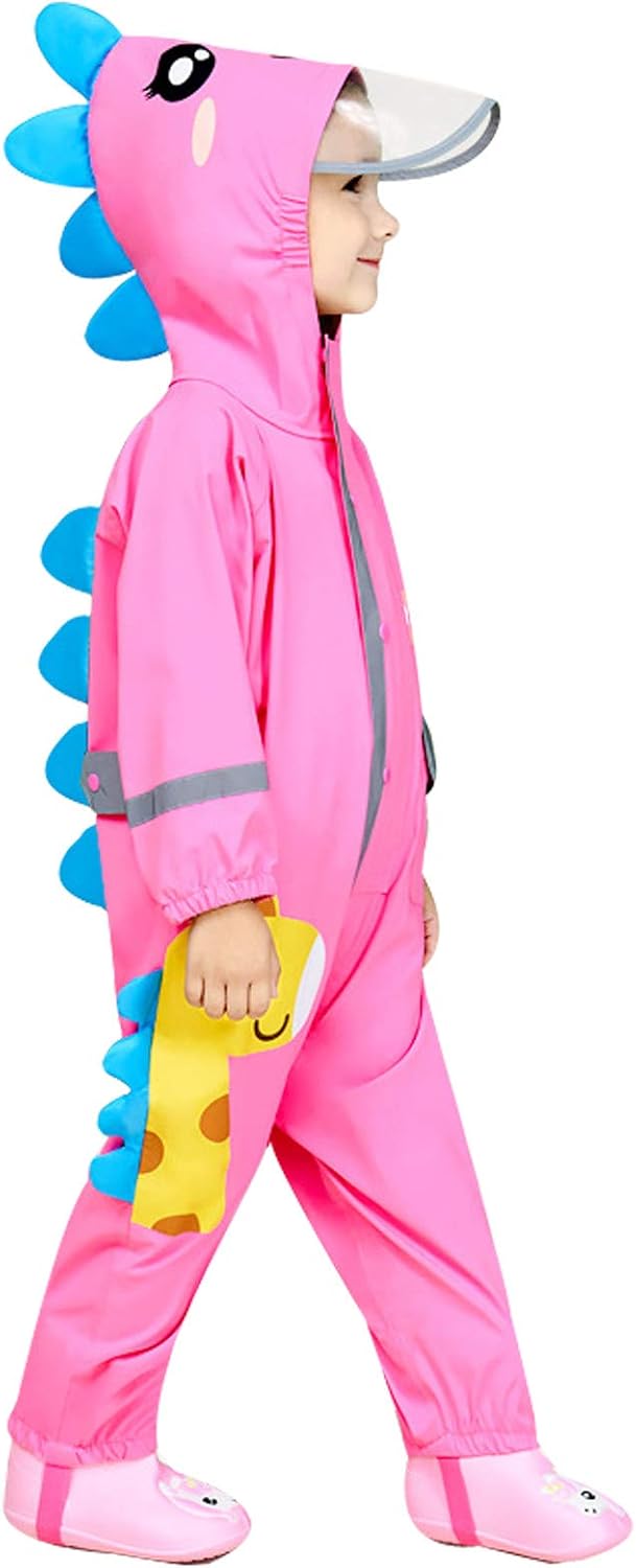IWIHMIV Toddler Rain Poncho with Hood 1
