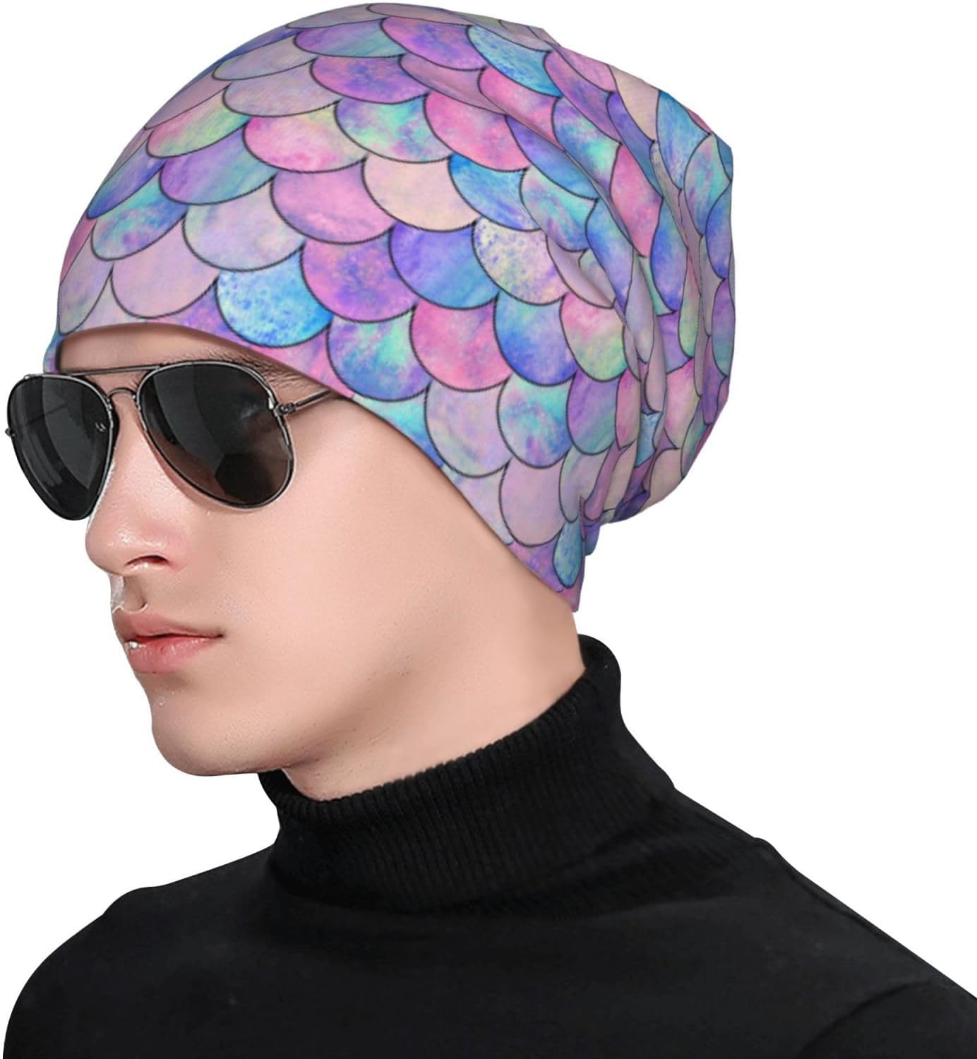 Novelty Beanie Hat for Men Women Winter Knit Cuffed Skull Cap