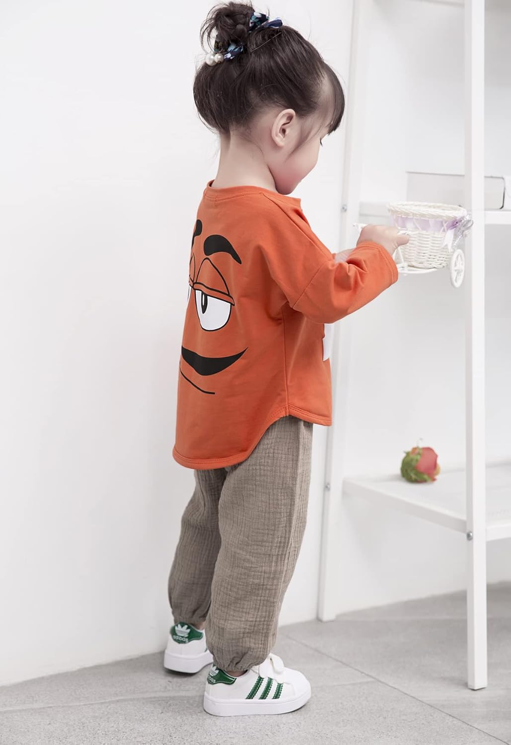 BULINGNA toddler girl casual harem pants for summer