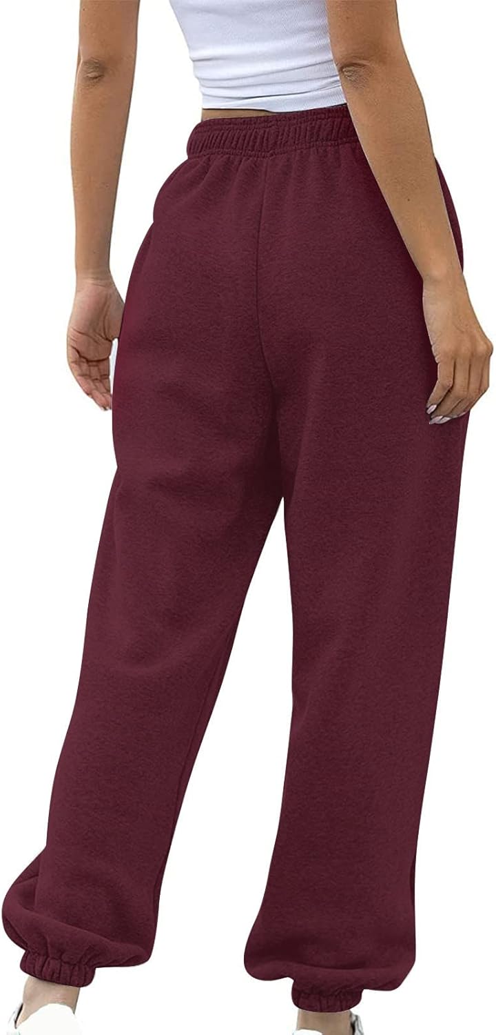 Womens High Waisted Jogger Sweatpants with Pockets