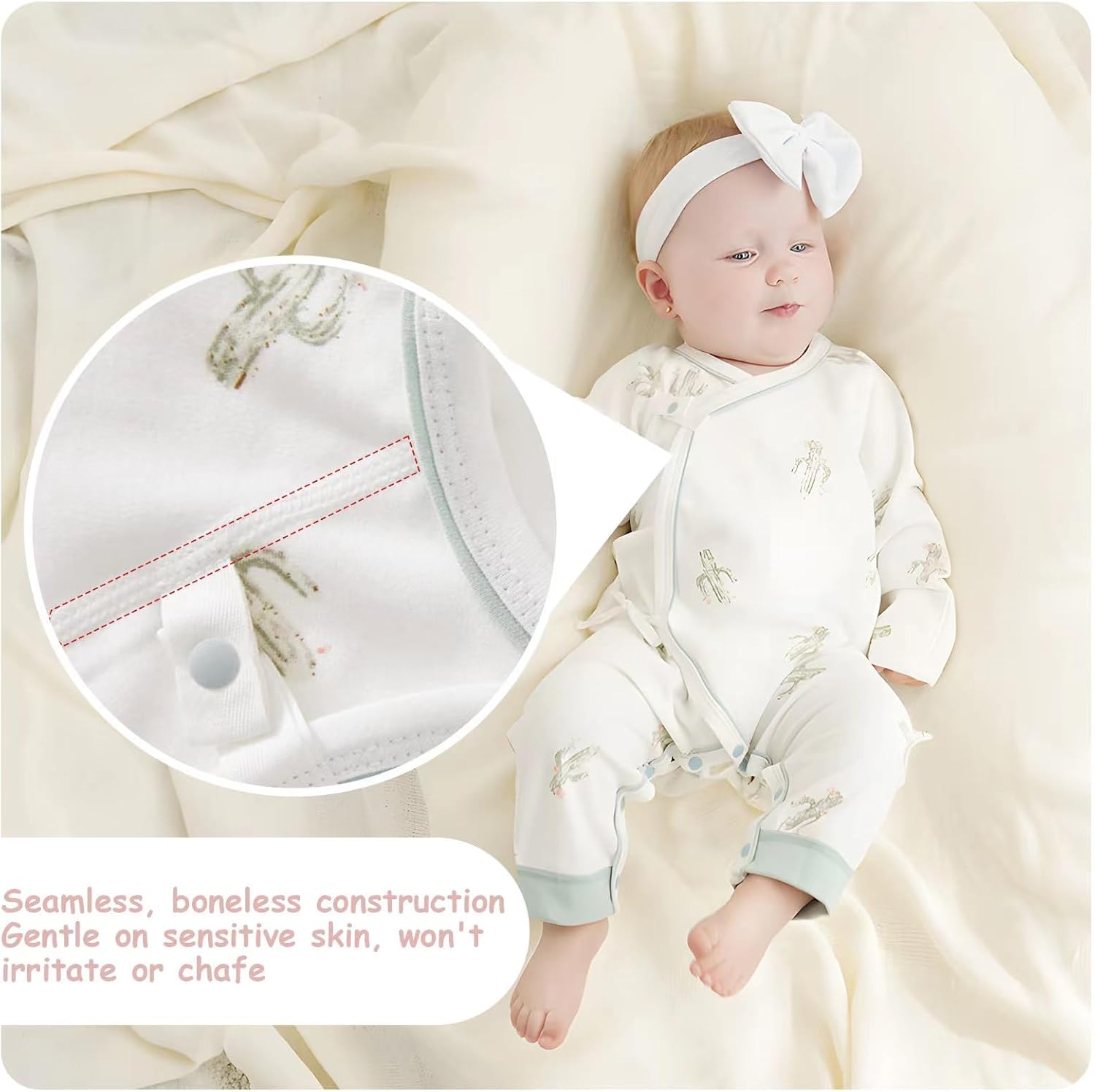 Cherie Kids Organic Cotton Romper for Newborn 0-6 Months