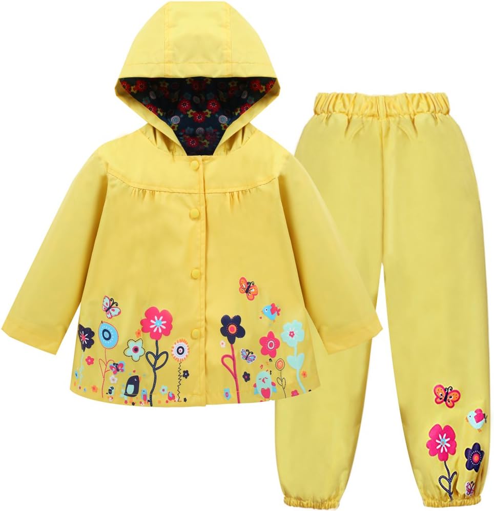 LZH Girls Waterproof Rain Jacket Stay Dry in Style