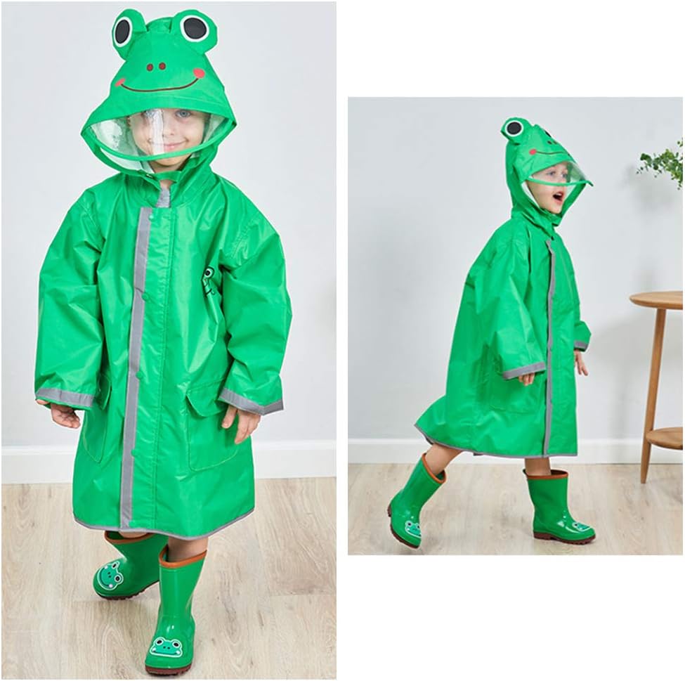 Fun 3D Cartoon Rain Poncho for Kids Waterproof and Hole-Free