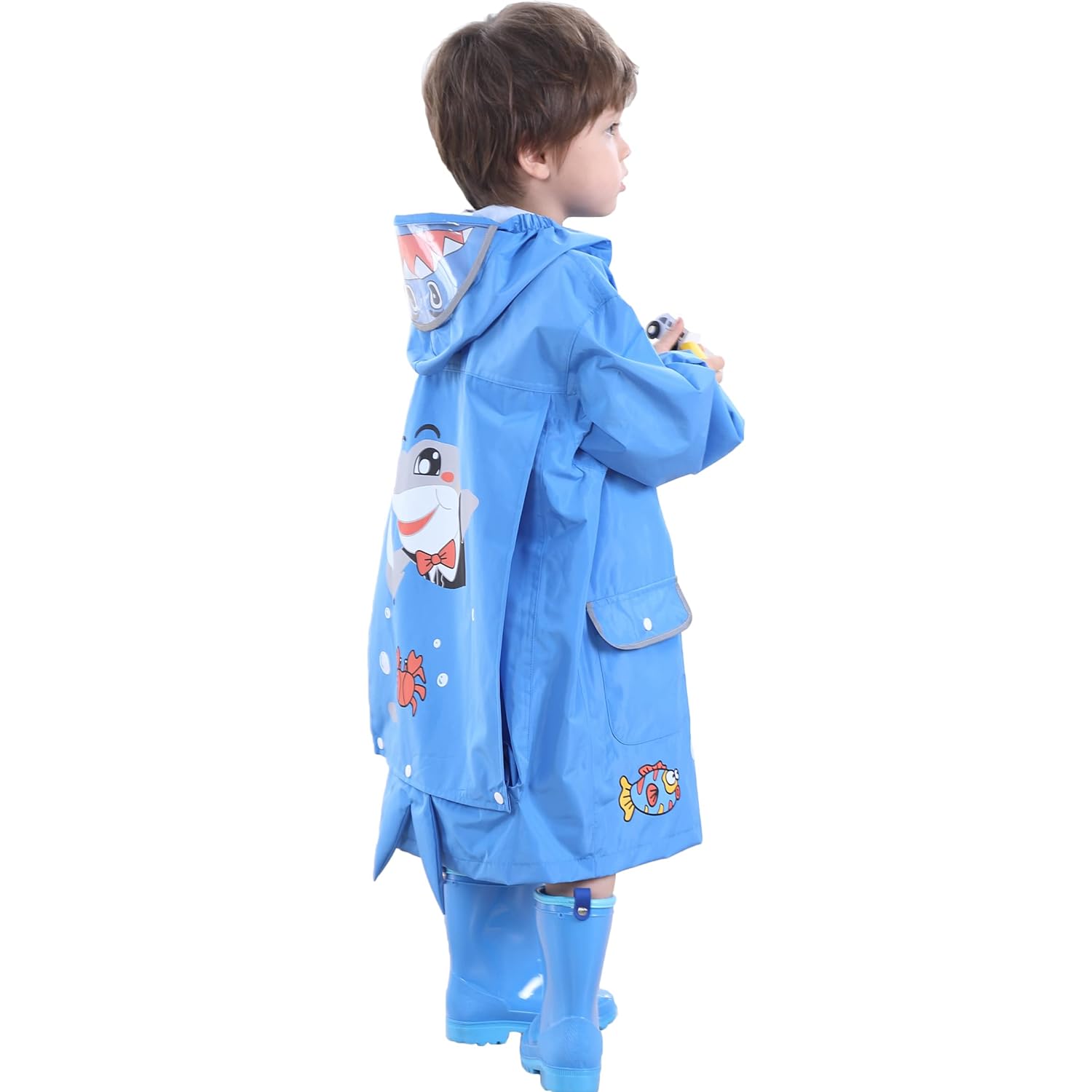 Fewlby Cute Cartoon Toddler Rain Jacket 4-6 Years M Size