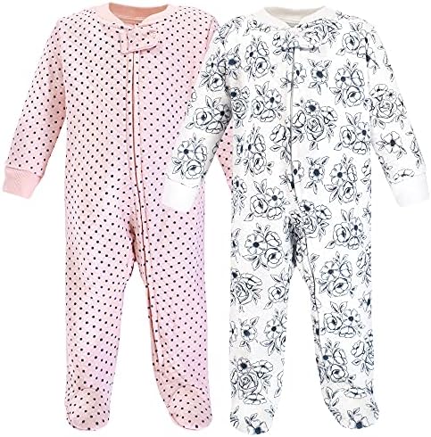 Hudson Baby Baby Girls Quilted Zipper Sleep Play