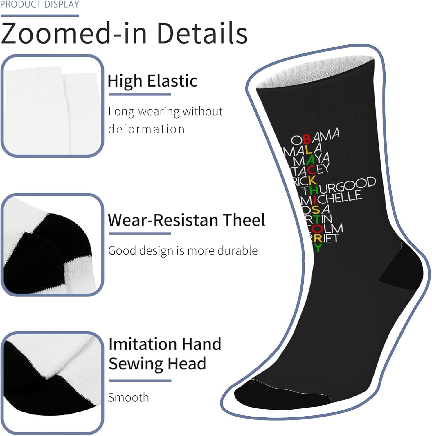 Brilliant Black Kid Black History Month Dress Socks