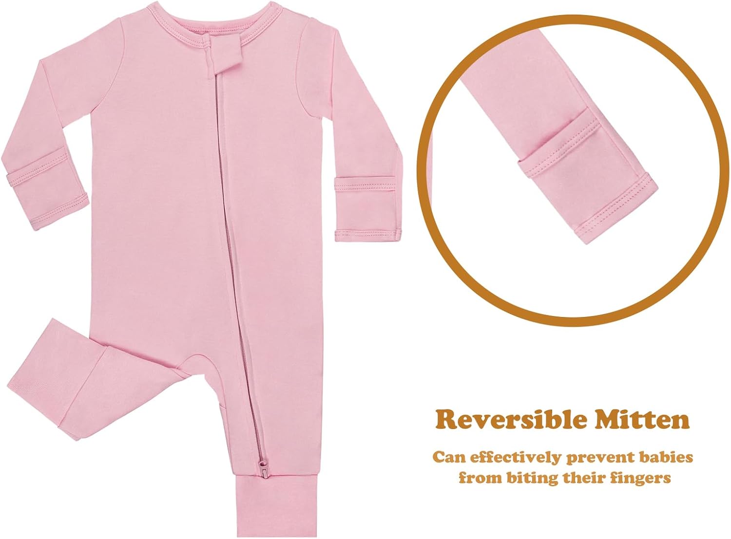 GUISBYFootless Pajamas for Babies with Soft Cotton and Zippers