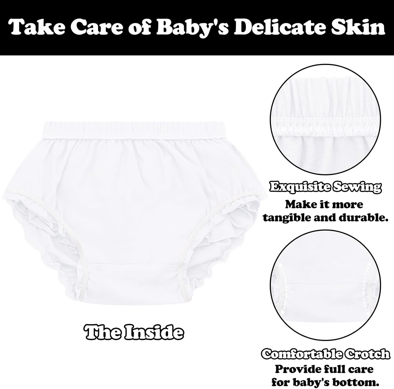 Sarfel Toddler Diaper Covers Soft Ruffled Breathable and Stylish