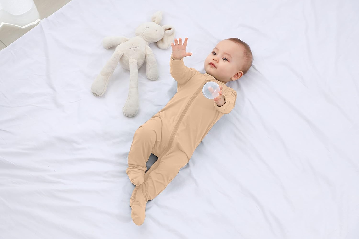 Guisby Bamboo Footed Pajamas for Babies