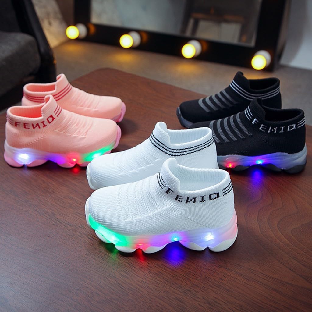 Baby Girls Lightweight Flashing Sneakers