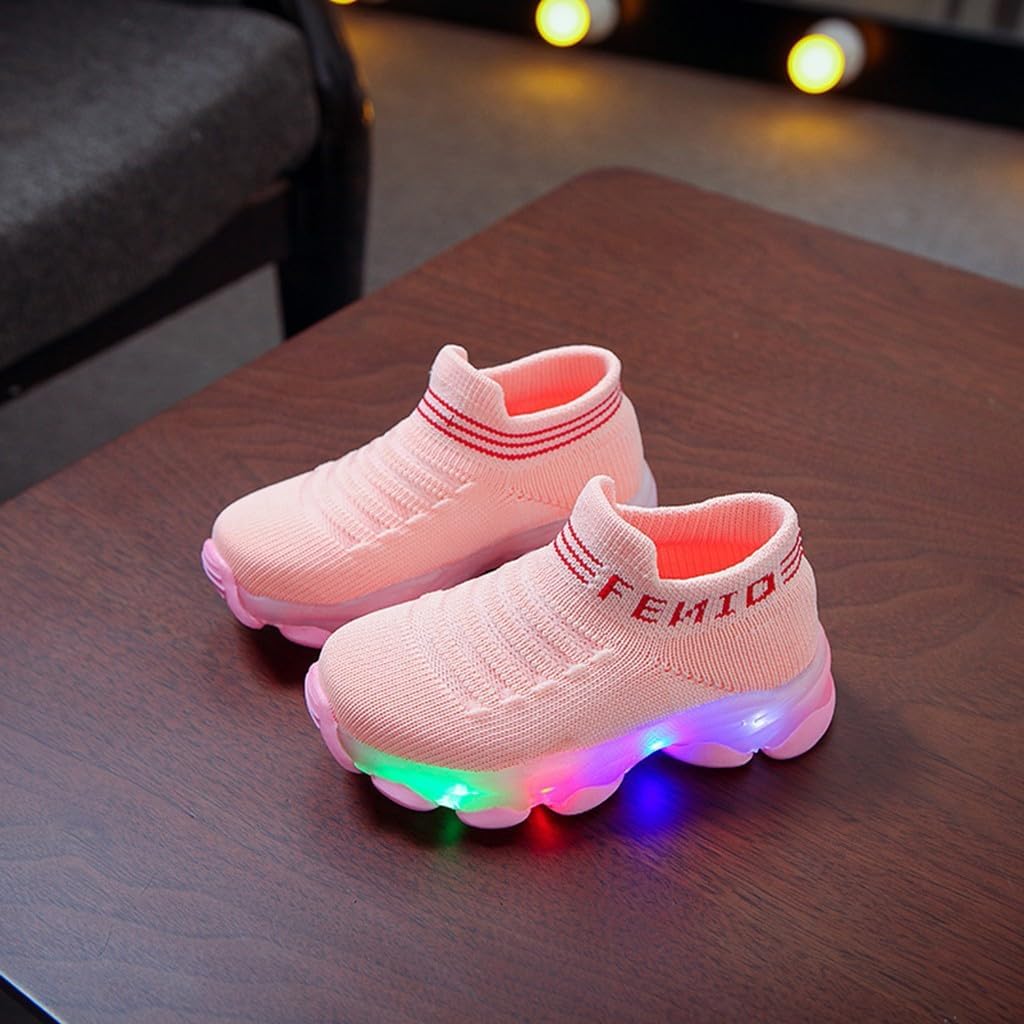 Baby Girls Lightweight Flashing Sneakers