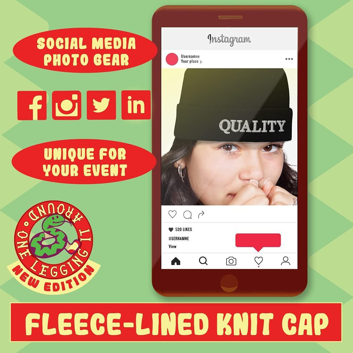One Legging It Around - Got Emo Kid - Soft Comfy Winter Cap