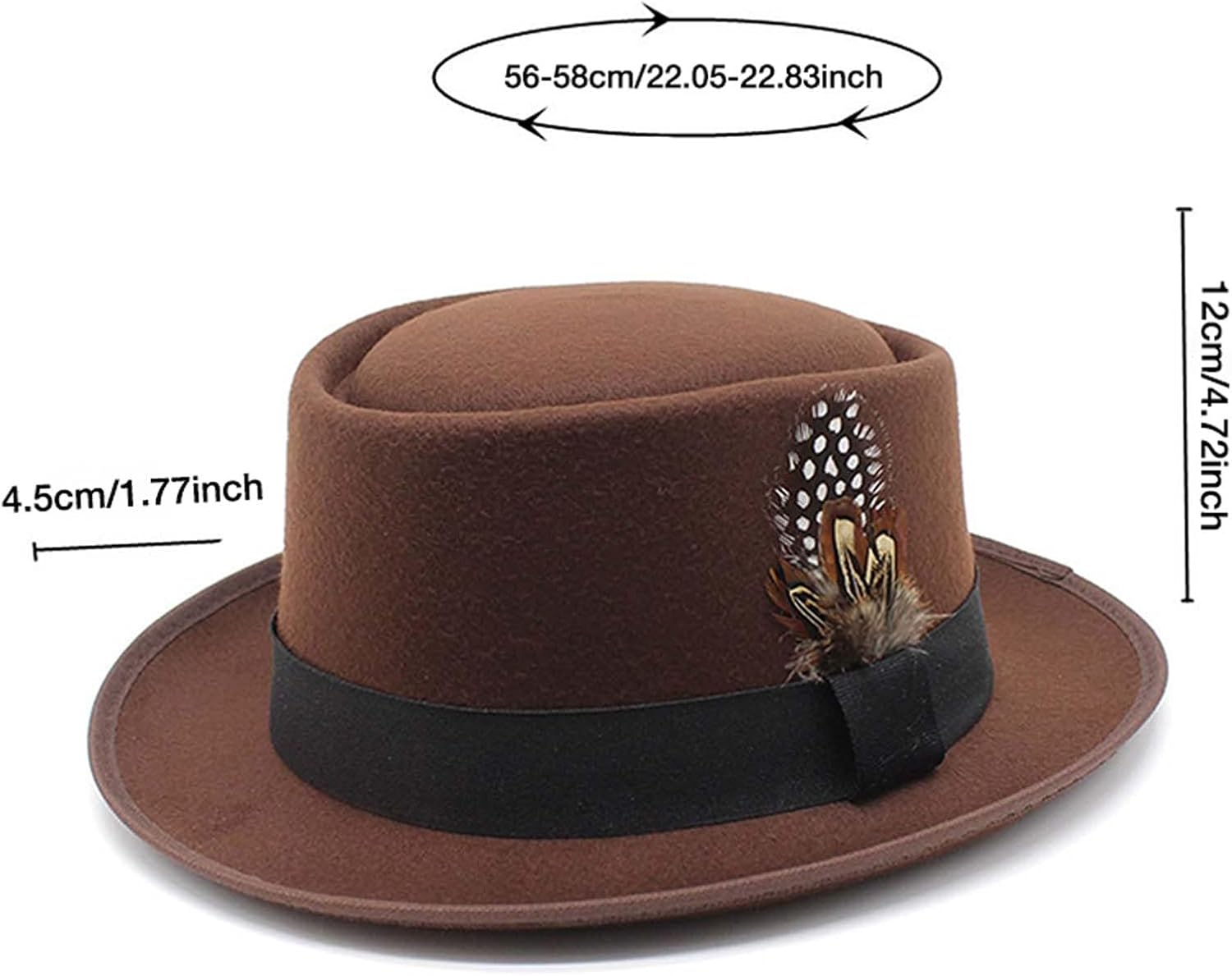 Generic Short Brim Fedora Hats for Men Women