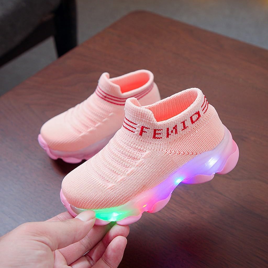 Baby Girls Lightweight Flashing Sneakers