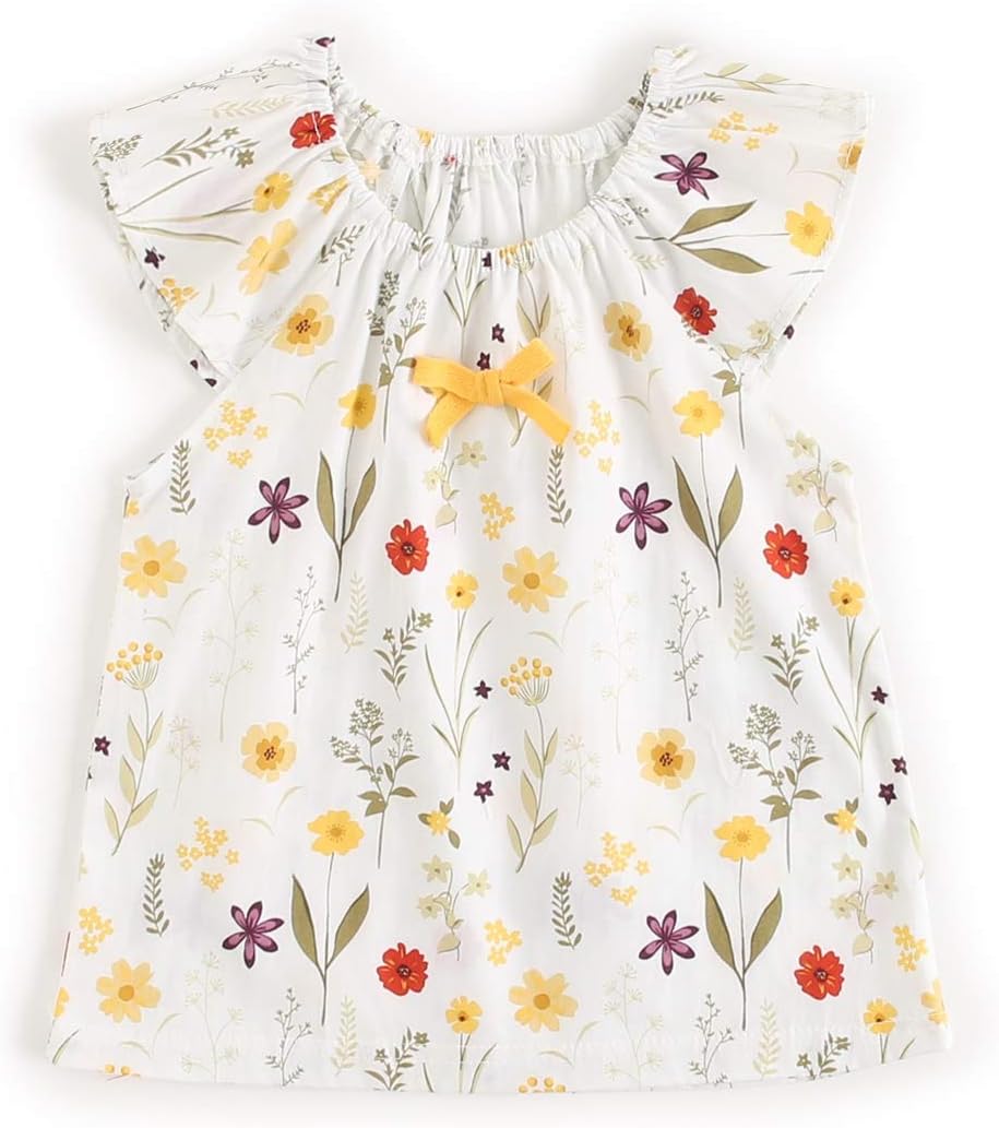 Sanlutoz Summer Baby Girl Clothes Set Floral Cotton Top Bloomers