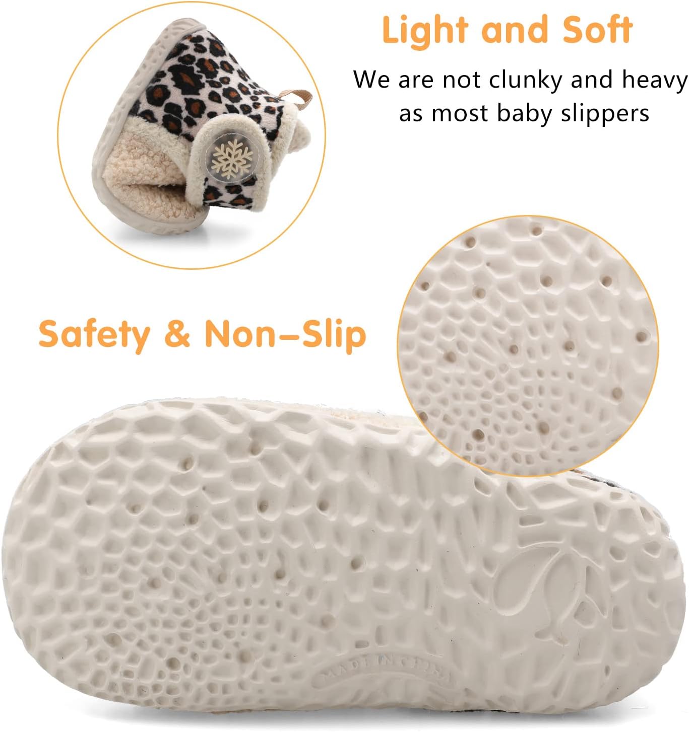 Warm Soft Fuzzy Slippers for Babies